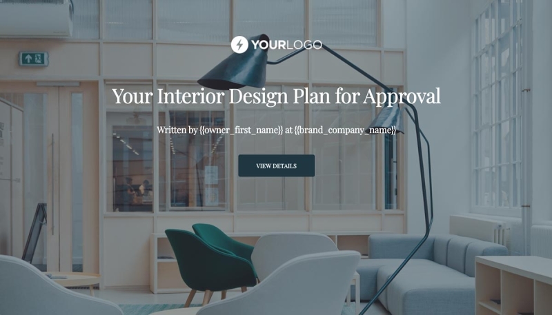 Interior Design Client Signoff Slide 1