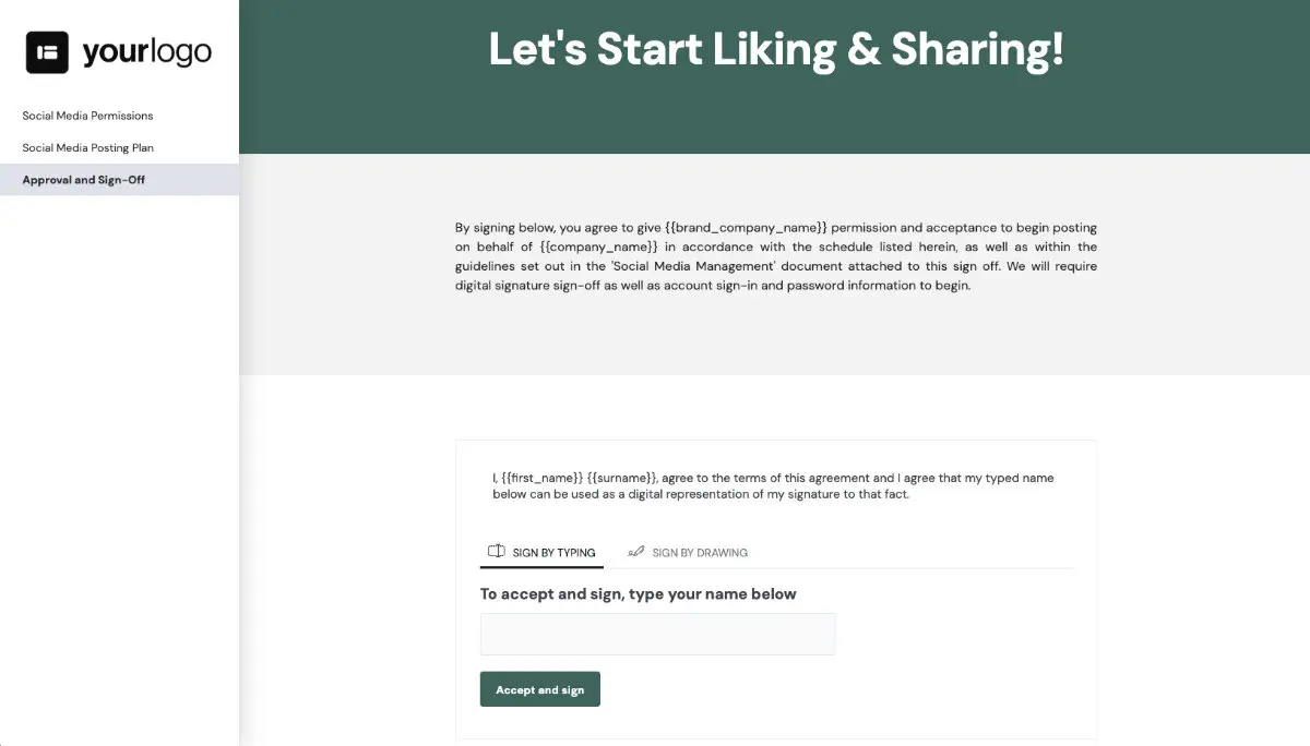 Marketing Plan Client Approval - Next Steps with Digital Signing