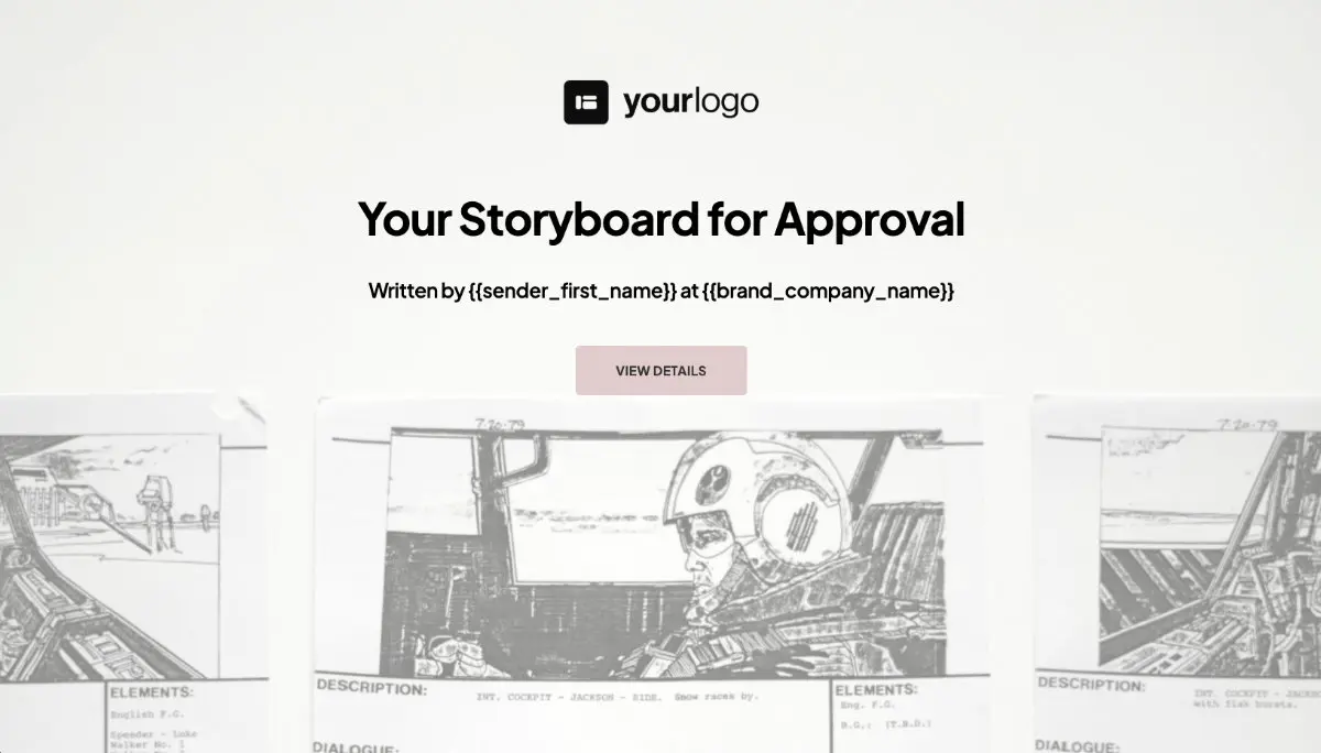 Video Plan or Storyboard Signoff Slide 1