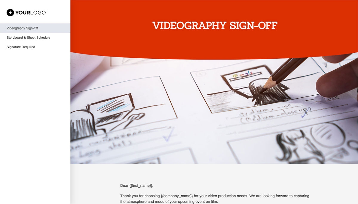 Video Plan or Storyboard Signoff Slide 2