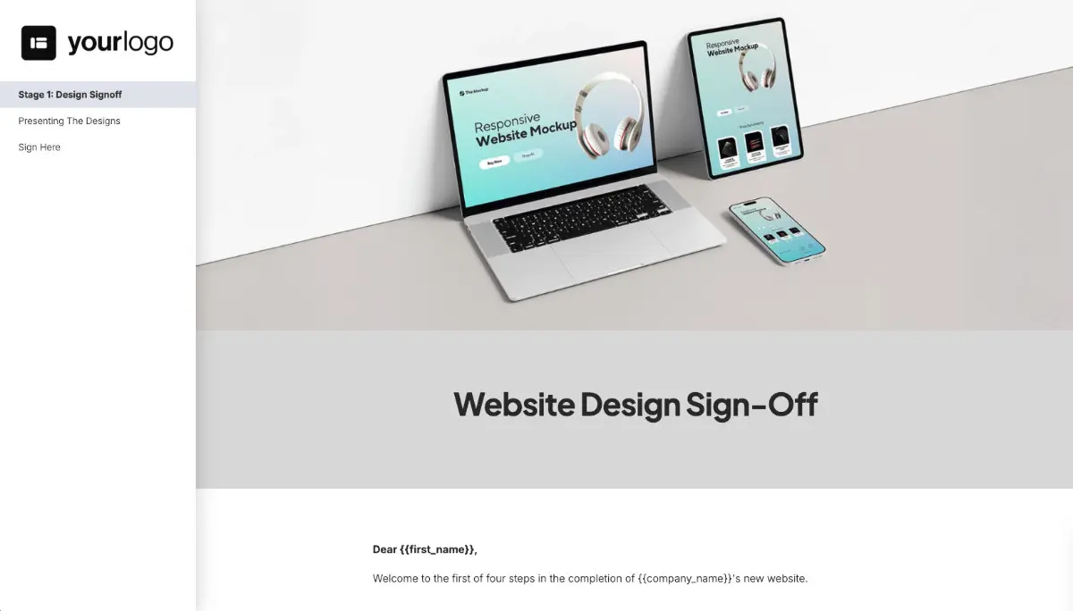 Web Design Signoff Slide 2
