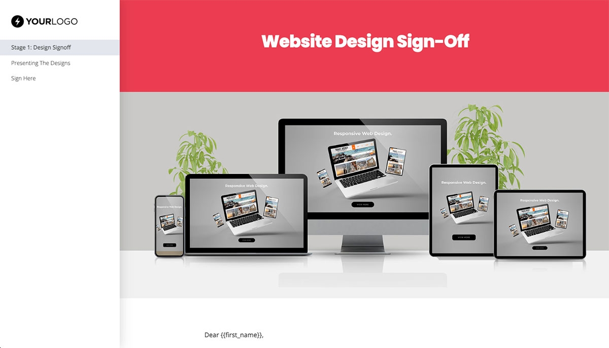 Web Design Signoff Slide 2