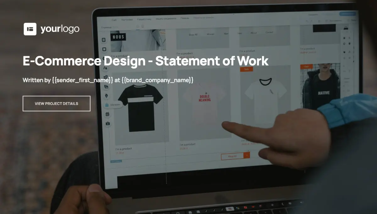 E-commerce Website Statement of Work Slide 1
