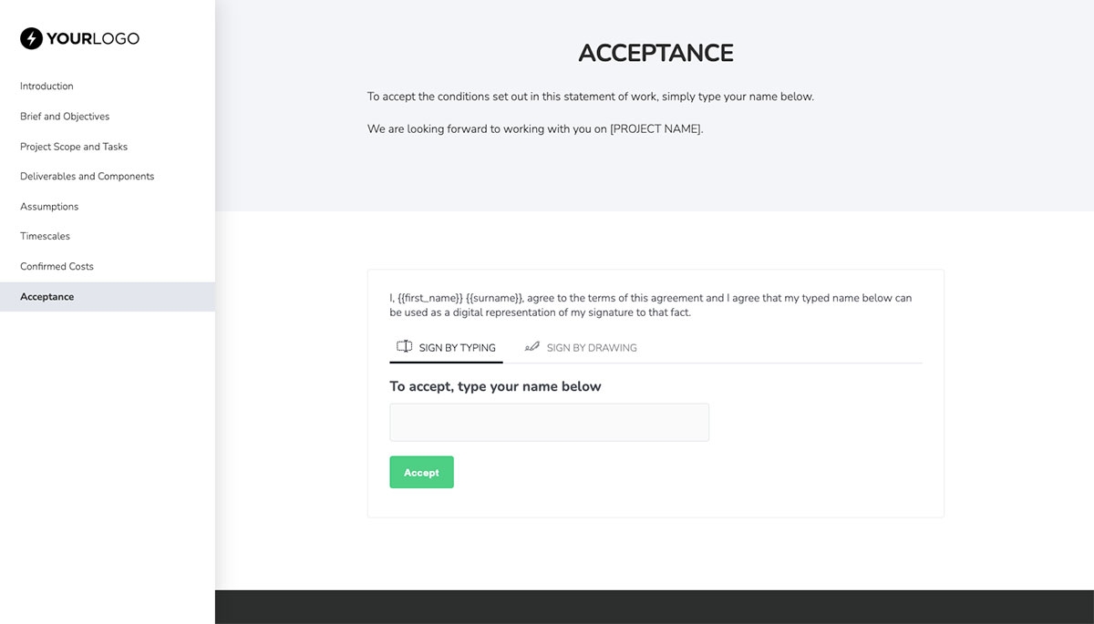 E-commerce Website Statement of Work - Get it Approved with a Digital Signature