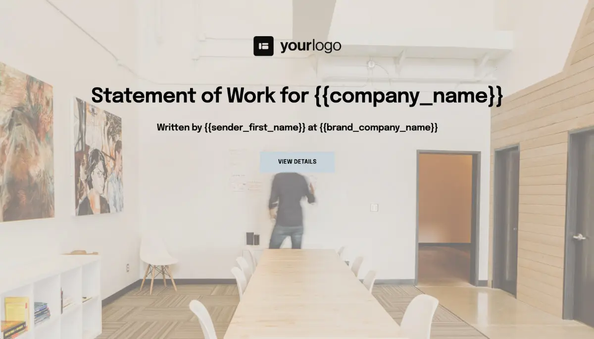 General Statement of Work Template - Visually Stunning Cover