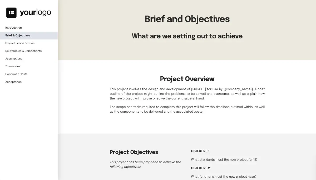 General Statement of Work Template - Goals and Objectives