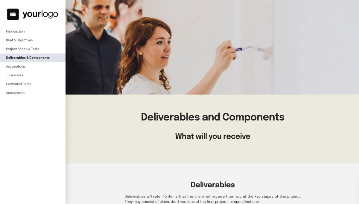 General Statement of Work Template - Deliverables