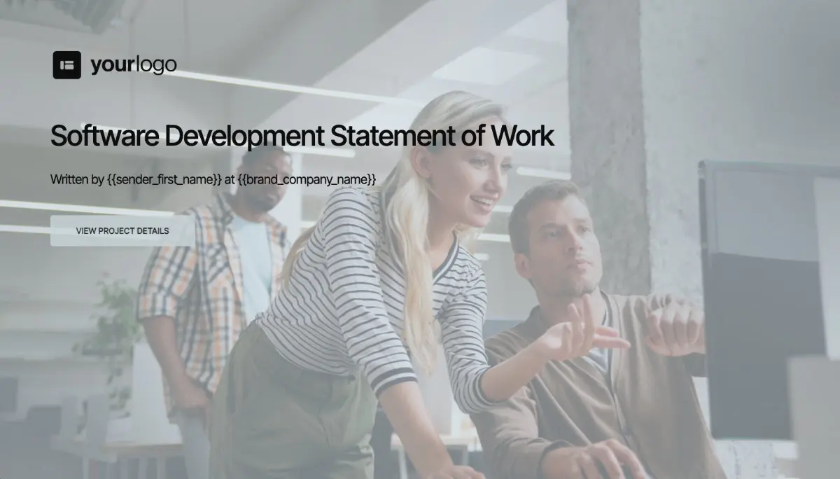 Software Development Statement of Work Slide 1