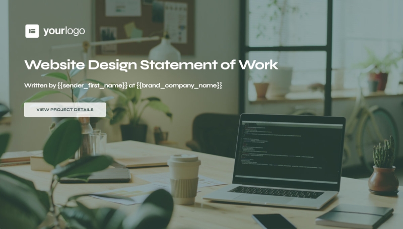 Web Design Statement of Work Slide 1