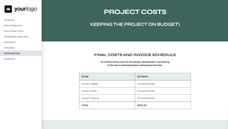 Web Design Statement of Work Slide 8