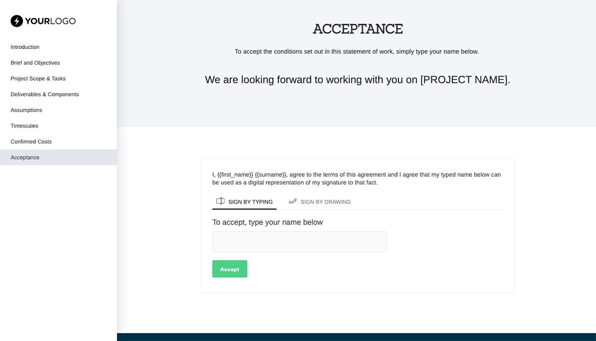 Web Design Statement of Work - Get it Approved with a Digital Signature