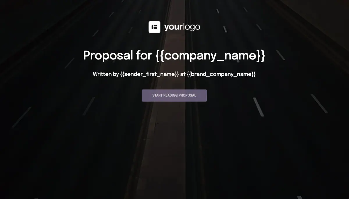 General Product Proposal Template - Deep Purple