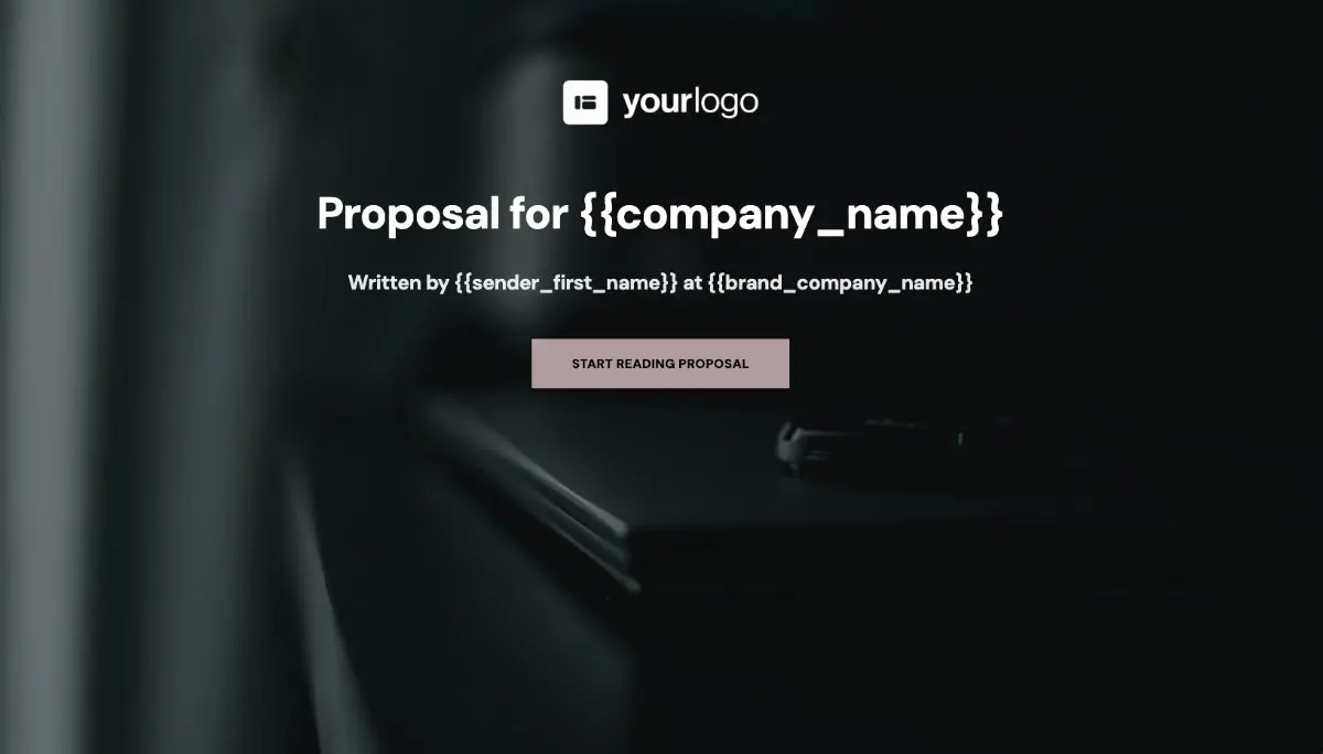General Product Proposal Template - Black Pink