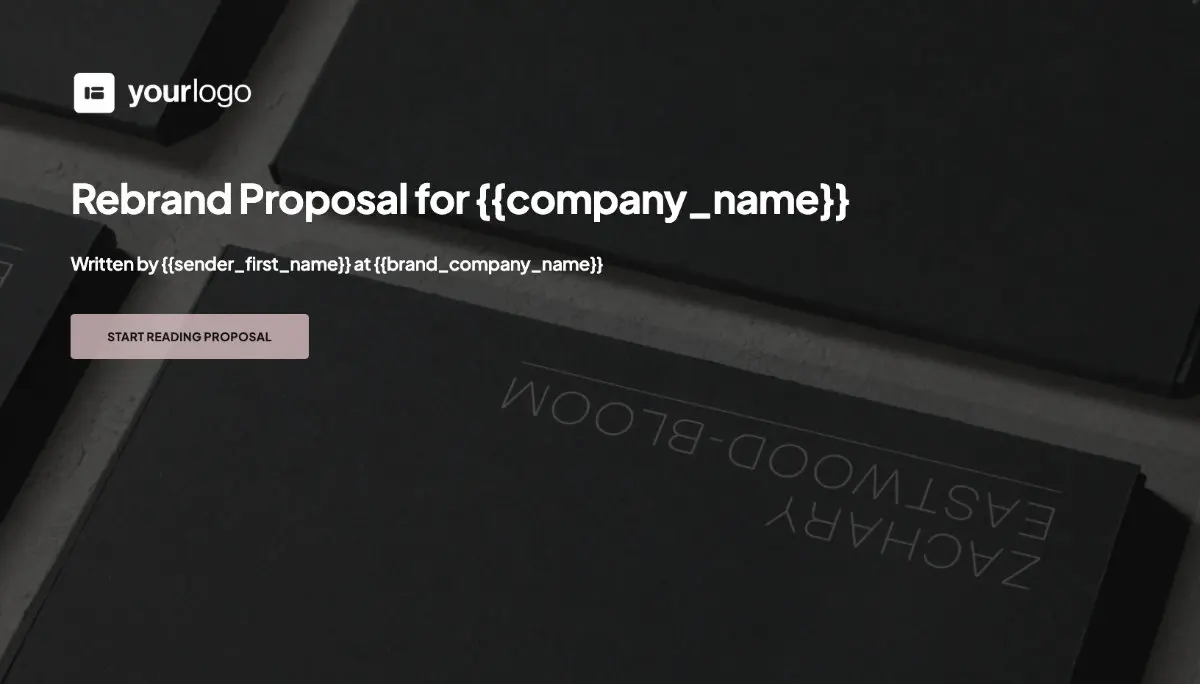 Rebrand Proposal Template