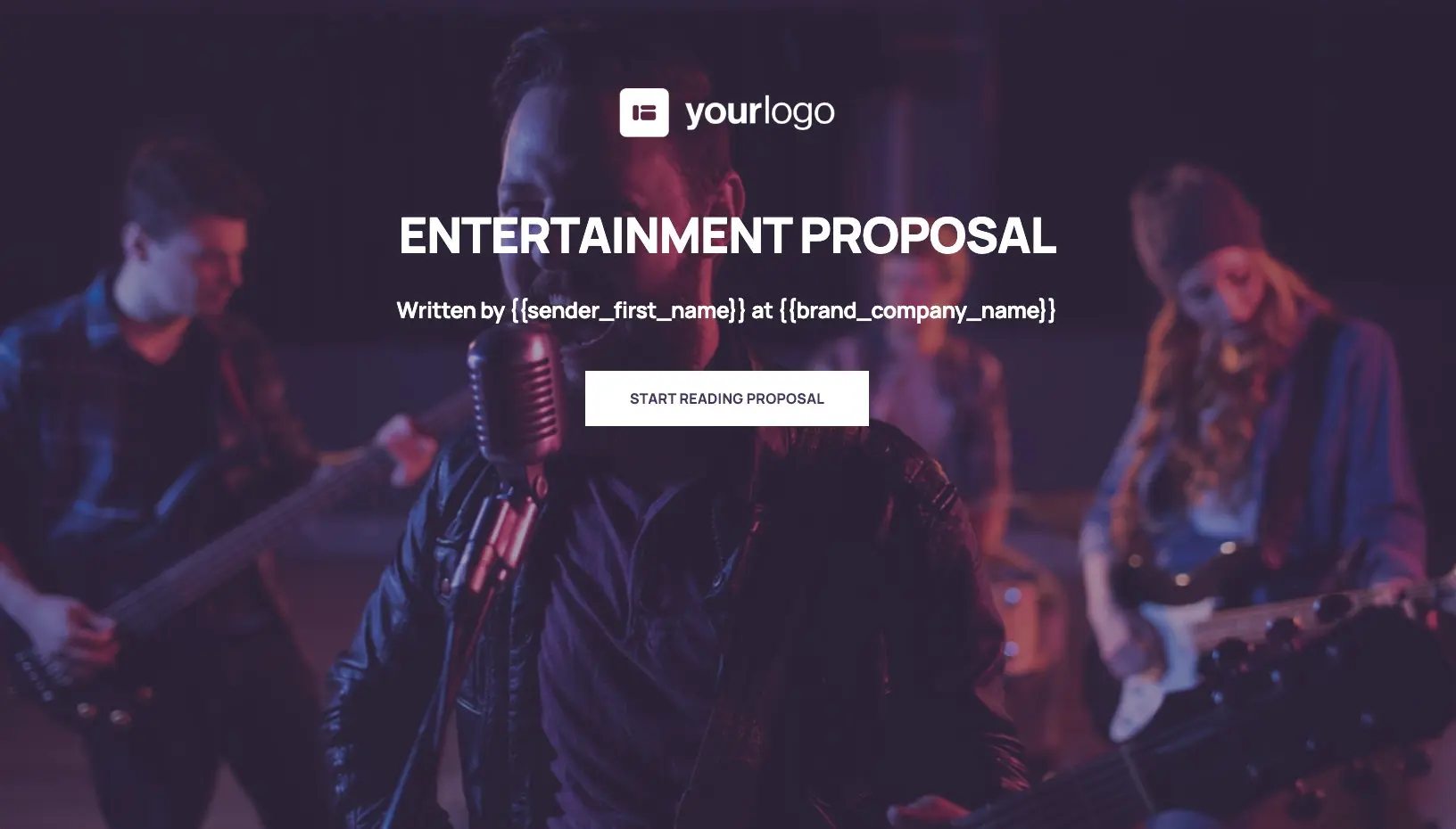 Entertainment Proposal Template