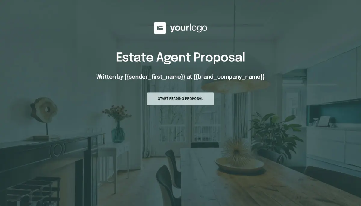 Estate Agent Proposal Template