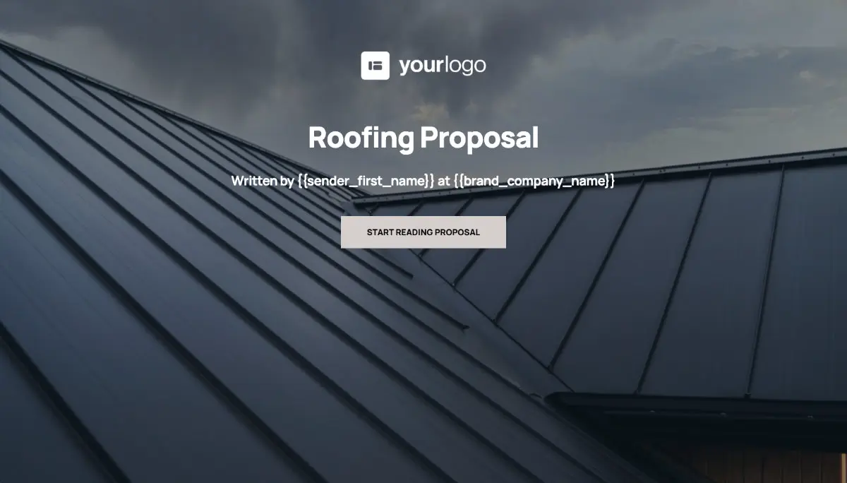 Roofing Proposal Template