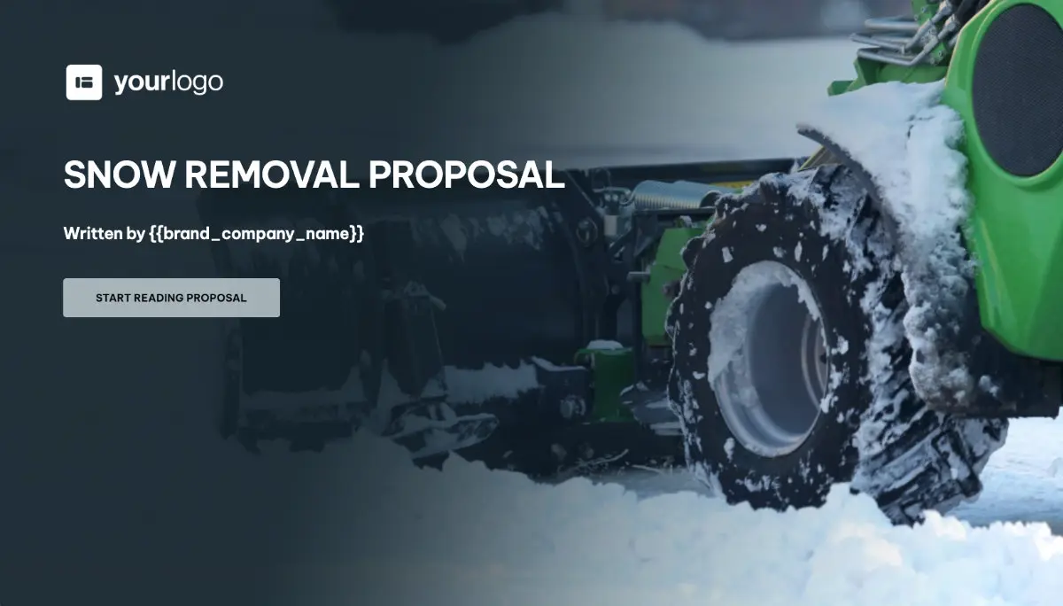 Snow Removal Proposal Template