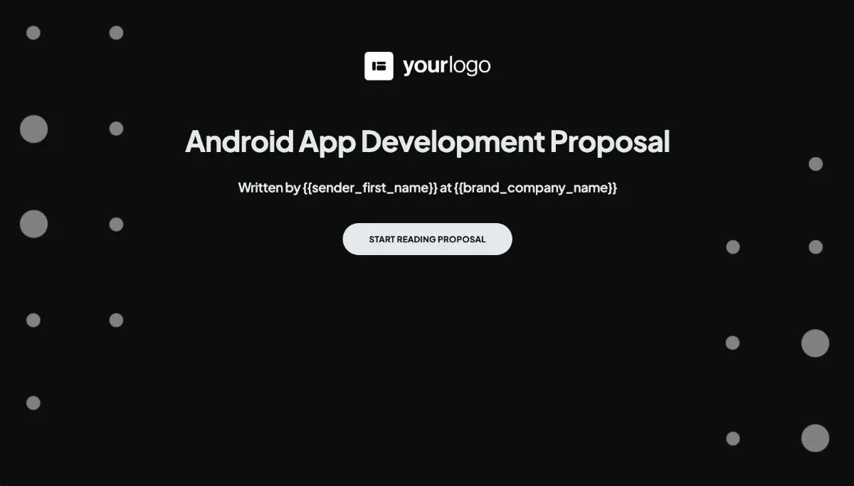 Android Mobile App Development Proposal Template