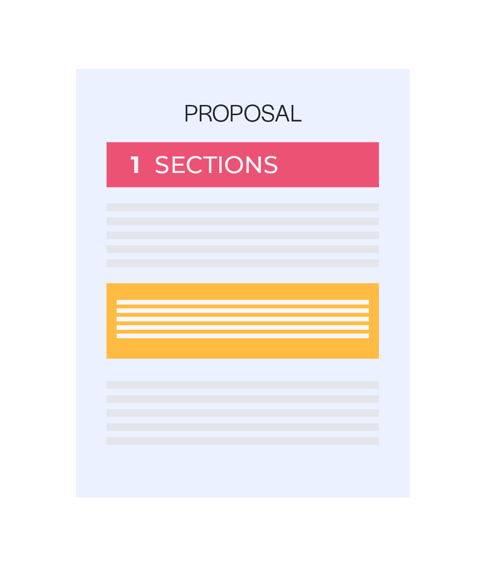 business proposal sections